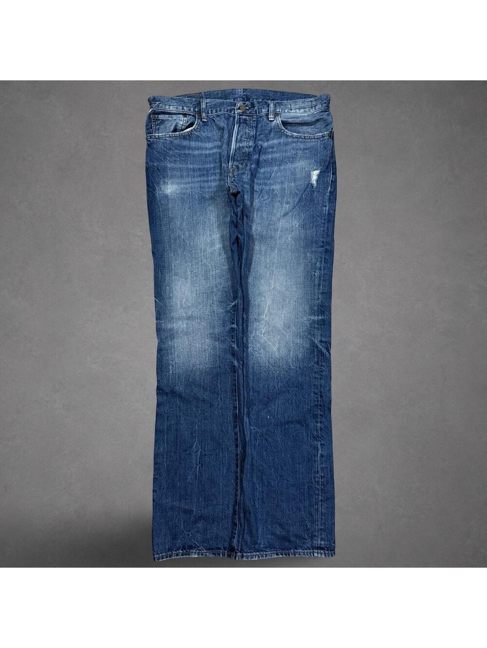 Vintage Y2K Ralph Lauren Denim & Supply Bootcut Flared Jeans Distressed 36x34